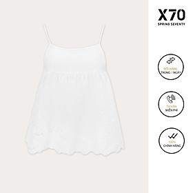 Áo Kiểu Nữ Trơn Thiết Kế Hai Dây Kiểu Dáng Xoè Thời Trang X70 - 00620012
