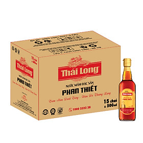 Thùng 15 chai Nước Mắm Thái Long Phan Thiết Hảo Hạng 20N (500ml)