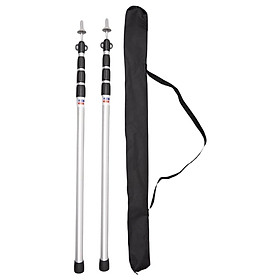 Telescoping Tarp Poles Portable Aluminum Tent Poles Replacement Adjustable Car Awning Accessories for Camping Shelter Beach Sun Shade Hammock Rain Fly