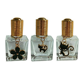 3Pcs Glass Perfume Roll on Roller Bottles Refillable Sample Container Vials