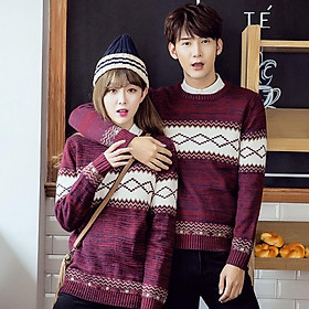 Áo len cặp nam nữ đẹp Đồ đôi thu đông dài tay cổ tròn thời trang Hàn Quốc Couple L01
