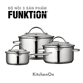 Bộ nồi inox FUNKTION 3 món nhập khẩu