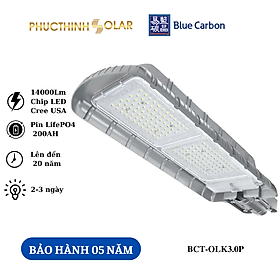 Mua Đèn Đường Năng Lượng Mặt Trời 120W Blue Carbon BCT-OLK3.0P Sáng Tự Động Có Remote  Chống Nước IP66 - Phúc Thịnh Solar