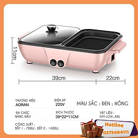 Mua Bếp Điện Lẩu Nướng 2 Trong 1Tiện Lợi-Màu Ngẫu Nhiên - Hàng Loại 1