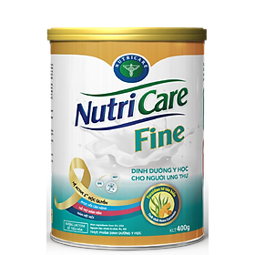 Sữa bột Nutricare Fine dinh dưỡng y học tăng cường miễn dịch cho bệnh nhân ung thư (400g)