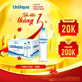 Nước uống đóng chai UniAqua - Thùng 24 chai 500ml