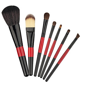 7pcs Set Essential Make Up Brushes Foundation Blusher Eye Lip Applicators