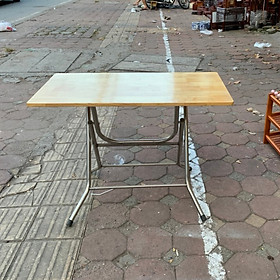 Mua Bàn gấp chân inox mặt gỗ cao su