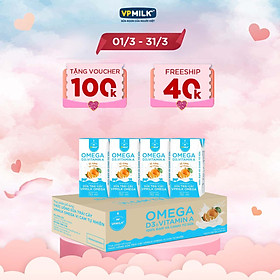 Sữa trái cây VPMILK Omega vị CAM tự nhiên cho bé trên 1 tuổi hộp 110ml