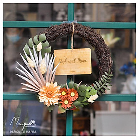 Mua Vòng Hoa Treo Cửa Handmade Trang Trí - Tropical Nest MAYPAPERFLOWER Size 35cm