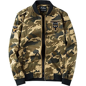 Áo Khoác Bomber Nam Họa Tiết Rằn Ri