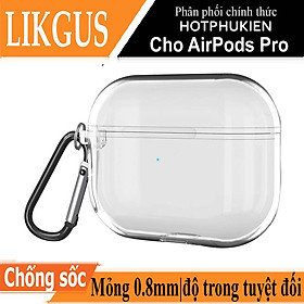 Mua Bao case chống sốc trong suốt cho Airpods Pro hiệu Likgus Clear Shell - Mỏng 0.8mm  bảo vệ toàn diện  vật liệu cao cấp - Hàng nhập khẩu