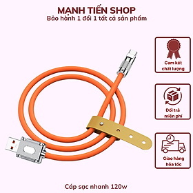 Mua Dây cáp Sạc Nhanh Cáp Mập Dài 1M 120W Cổng Micro  USB  Type-C  Android Bằng Hợp Kim Kẽm Silicon - Hàng chính hãng