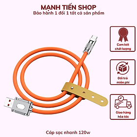 Dây cáp Sạc Nhanh Cáp Mập Dài 1M 120W Cổng Micro, USB ,Type-C ,Android Bằng Hợp Kim Kẽm Silicon - Hàng chính hãng