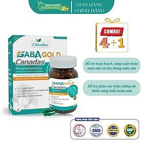 Viên uống bổ não GABAGOLD Canadas hỗ trợ hoạt huyết, tăng tuần hoàn và lưu thông máu não, giảm các triệu chứng do thiểu năng tuần hoàn não - Hộp 30 viên