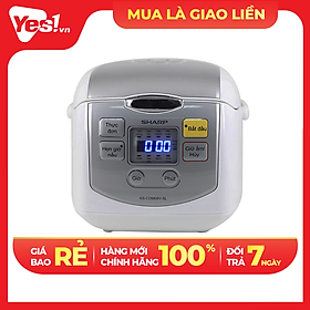Nồi Cơm Điện Tử Sharp KS-COM08V-SL 0.72 Lít  Hàng Chính Hãng