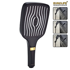 Mua Bộ tay dây sen 3 chức năng chảy  nhựa ABS mạ đen Eurolife EL-125SH-D