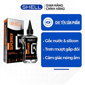 Gel bôi trơn hậu môn nóng ấm Shell Supermen Warming - Chai 90ml | SHELL CHÍNH HÃNG