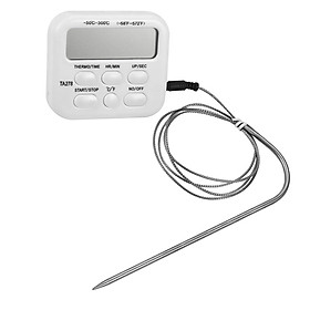Digital Instant Read Food Cooking Thermometer with Timer for Kitchen BBQ