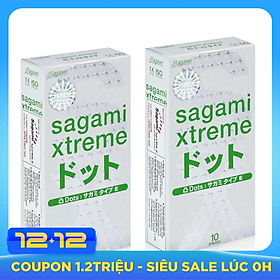 Combo 2 hộp bao cao su Sagami Xtreme White 10 pcs