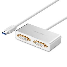 Mua Ugreen UG4024640246TK 80CM màu Trắng Bộ chuyển đổi USB 3.0 sang 2 cổng DVI 24 + 1 và 24 + 5 - HÀNG CHÍNH HÃNG