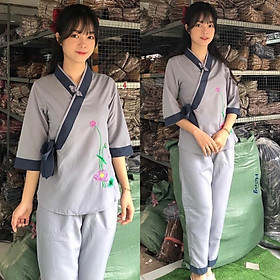 Đồ Lam Đi Chùa# Một Nút Nơ Phối # Quần Áo Nữ # Đồ Bộ Nữ