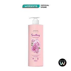Kem Tắm Watsons Mềm Mịn Da Chiết Xuất Hoa Mẫu Đơn & Bơ Shea Smoothing Shower Cream 450ml