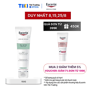 Sữa rửa mặt tạo bọt sạch sâu cho da nhờn Eucerin Pro Acne Cleansing Foam 150g