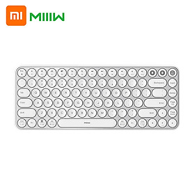 MIIIW Mini BT Dual Mode Keyboard 85 Keys 2.4GHz Multi Device Keyboard Wireless Keyboard Compatible with Mac iPad iPhone
