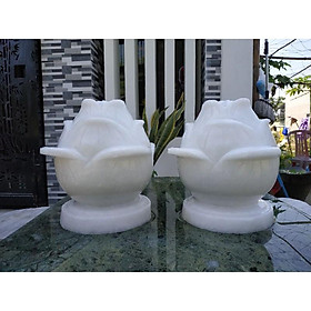 Mua cặp sen đá để mộ bằng đá trắng