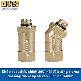 Mua Khớp xoay điều chỉnh 360 độ nối đầu xịt rửa của máy rửa xe áp lực cao - Ren nối 14mm