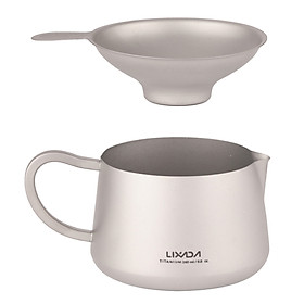 Lixada Titanium Tea Server Pot Kettle Teapot with Tea Infuser Strainer for Home Office Outdoor Camping Hiking
