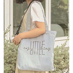 Túi Tote Vải Canvas In Enjoy Little Things Đeo Chéo / Vai / 2in1 - May's Tote Bags