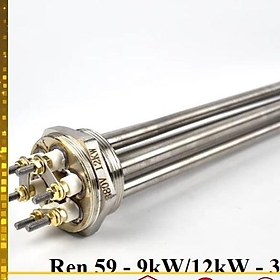 Mua Điện trở nhiệt  Điện trở đun dầu  Điện trở đun nước cục ren inox 304 phi 48 ( Ø48 ) công suất 9KW 12kw