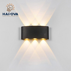 Mua Đèn trang trí tường  đèn ốp tường ngoài trời hình bán nguyệt HAPOVA BUTTER 3001 Vỏ hợp kim chống nước