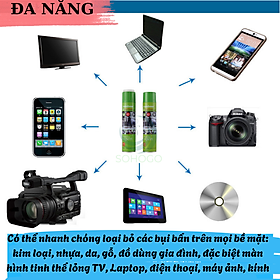 Mua Bình xịt vệ sinh màn hình  bàn phím laptop/ máy tính 650ML  vệ sinh đa năng trên loại bề mặt- Hàng nhập khẩu+ Tặng kèm khăn lau cao cấp- CHỌN MẪU