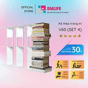 Mua Bộ 4 Kệ Sách Treo Tường SMLIFE V60 - Bằng Thép Sơn Tĩnh Điện Hiện Đại Tiết Tiệm Không Gian Lưu Trữ Sách Cho Căn Hộ Nhỏ