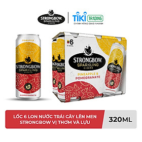 Lốc 6 Lon Nước Trái Cây Lên Men Strongbow Vị Thơm Và Lựu 320ml