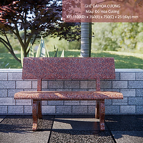 Mua GHẾ ĐÁ DÀI NGOÀI TRỜI/SÂN VƯỜN/TRONG NHÀ-ĐỎ HOA CƯƠNG