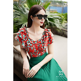 Áo Sơ Mi Kiểu Nữ MY WAY Nhấn Bèo Ngực Cao Cấp 4ma0111