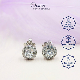 Đôi Bông Tai Nữ Bạc 925 Olwen Đính Kim Cương Moissanite