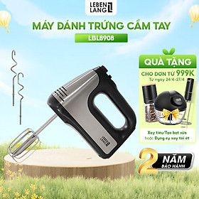 Máy đánh trứng Lebenlang, máy trộn cầm tay 5 tốc độ, công suất lớn 400W, bảo hành 2 năm - hàng chính hãng