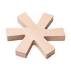Wooden Drink Coaster Cup Mat Snowflake Coffee Mug Drinks Holder Placemats