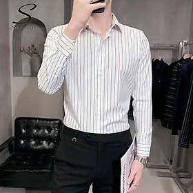 Áo Sơ Mi Nam Dài Tay Kẻ Sọc CHẤT LỤA HÀN CAO CẤP - Phong Cách Thời Trang Công Sở Đẹp - SU 254