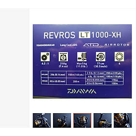 MÁY ĐỨNG DAIWA REVROS LT 1000 / 2500 / 3000 / 4000 CÂU LURE XH / CXH