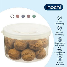 Hộp thực phẩm tròn Inochi - Hokkaido 1500ml màu Xanh/Hồng/Cam/Trắng