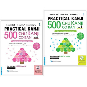 Combo 500 Chữ Kanji Cơ Bản Vol.1 + Vol.2 (kèm CD) - Bản Quyền