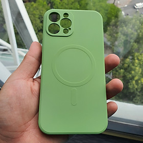 Case Ốp Lưng Dành Cho Iphone 12 Pro Max - Ốp Lưng Silicon, Hổ Trợ Sạc Không Dây, Mặt Trong Được Làm Bằng Nhung - Nhiều Màu (Đen, Xanh Dương, Đỏ, Kem, Xanh Lá, Hồng Đỏ)