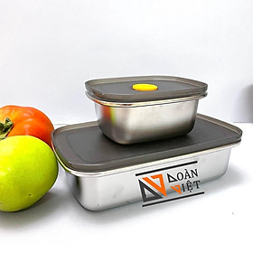 Mua Hộp BẢO QUẢN THỰC PHẨM INOX SUS 304 NẮP SILICON  đảm bảo độ tươi ngon -CHỐNG BAY MÙI thực phẩm - AN TOÀN CHO SỨC KHOẺ
