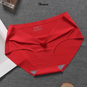 Quần Lót Nữ Thun Lạnh Bigsize Ép Viền Cao Cấp, Quần Lót Su Mềm Mịn Thoáng Mát Không Lộ Viền - QLN-SU - Màu Đỏ - Size M 38-45kg
